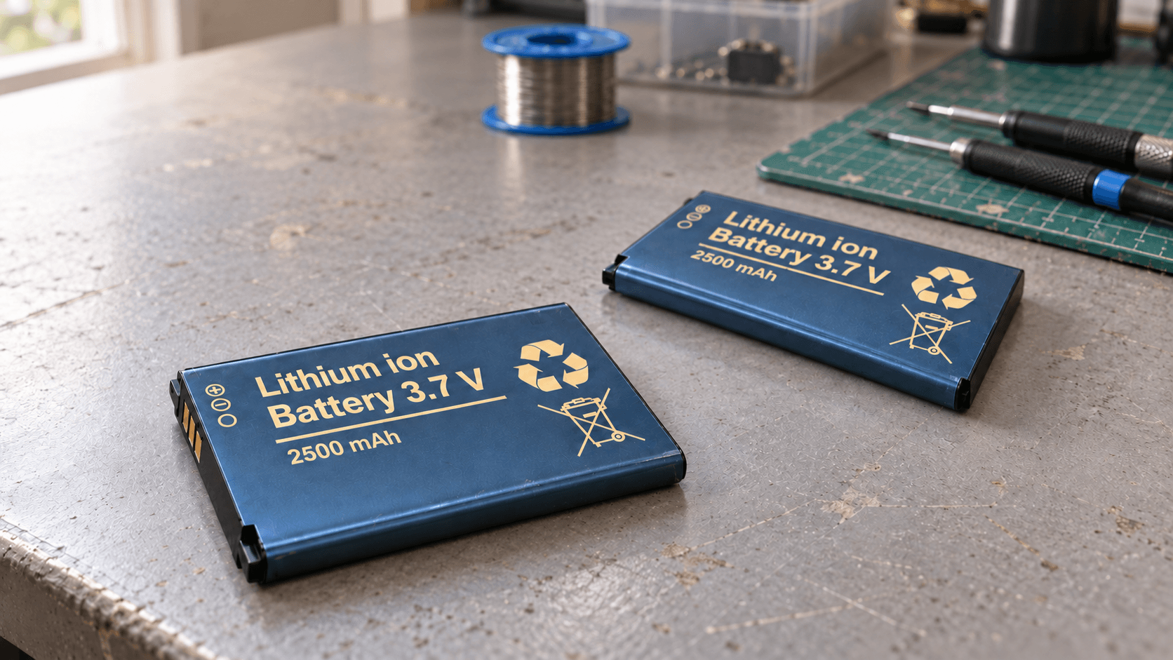 Battery photographed for a battery-safety article.